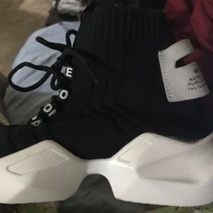 Lace up front chunky sneakers